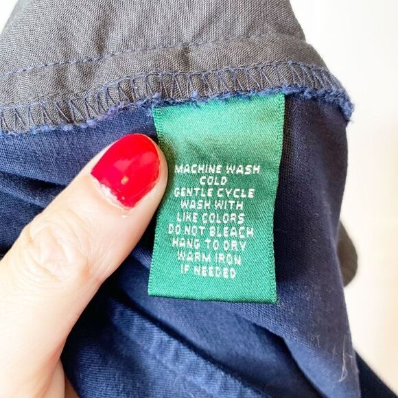 Ralph Lauren Women’s Navy Blue Chino Capri Pants Belted Gold Buckle Size 12 - Picture 7 of 11